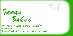 tamas baksi business card